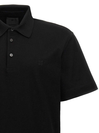 Black Cotton Polo Shirt