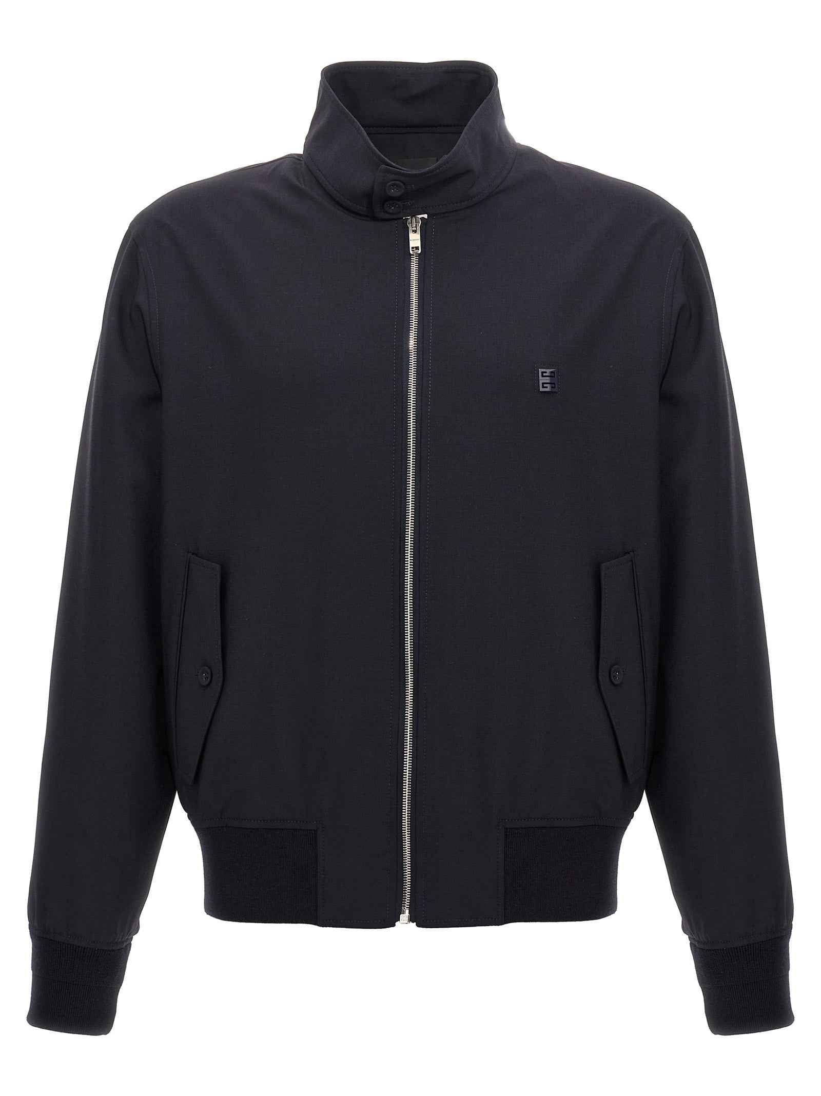 Blue Elastane Bomber
