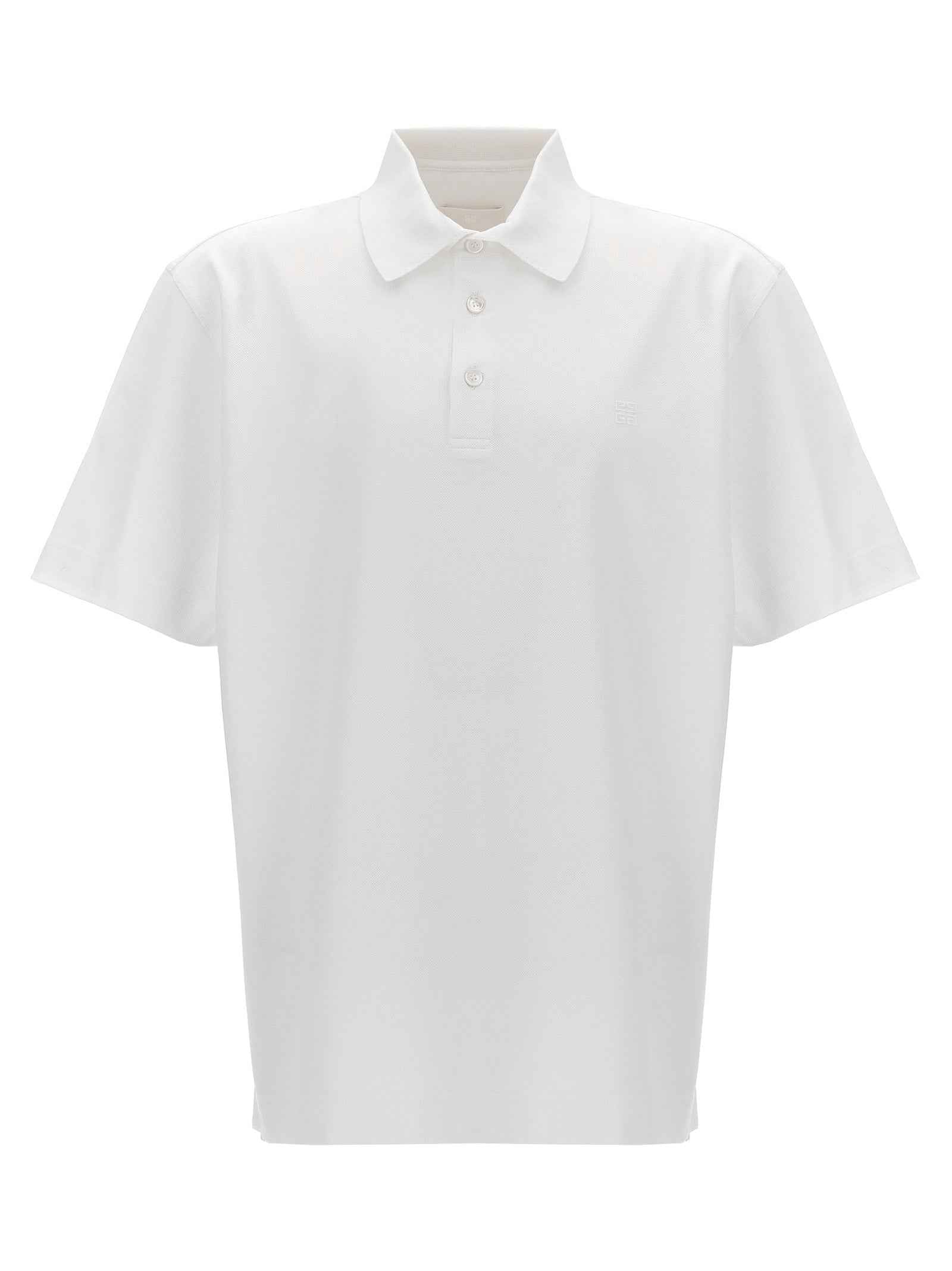 White Cotton Polo Shirt