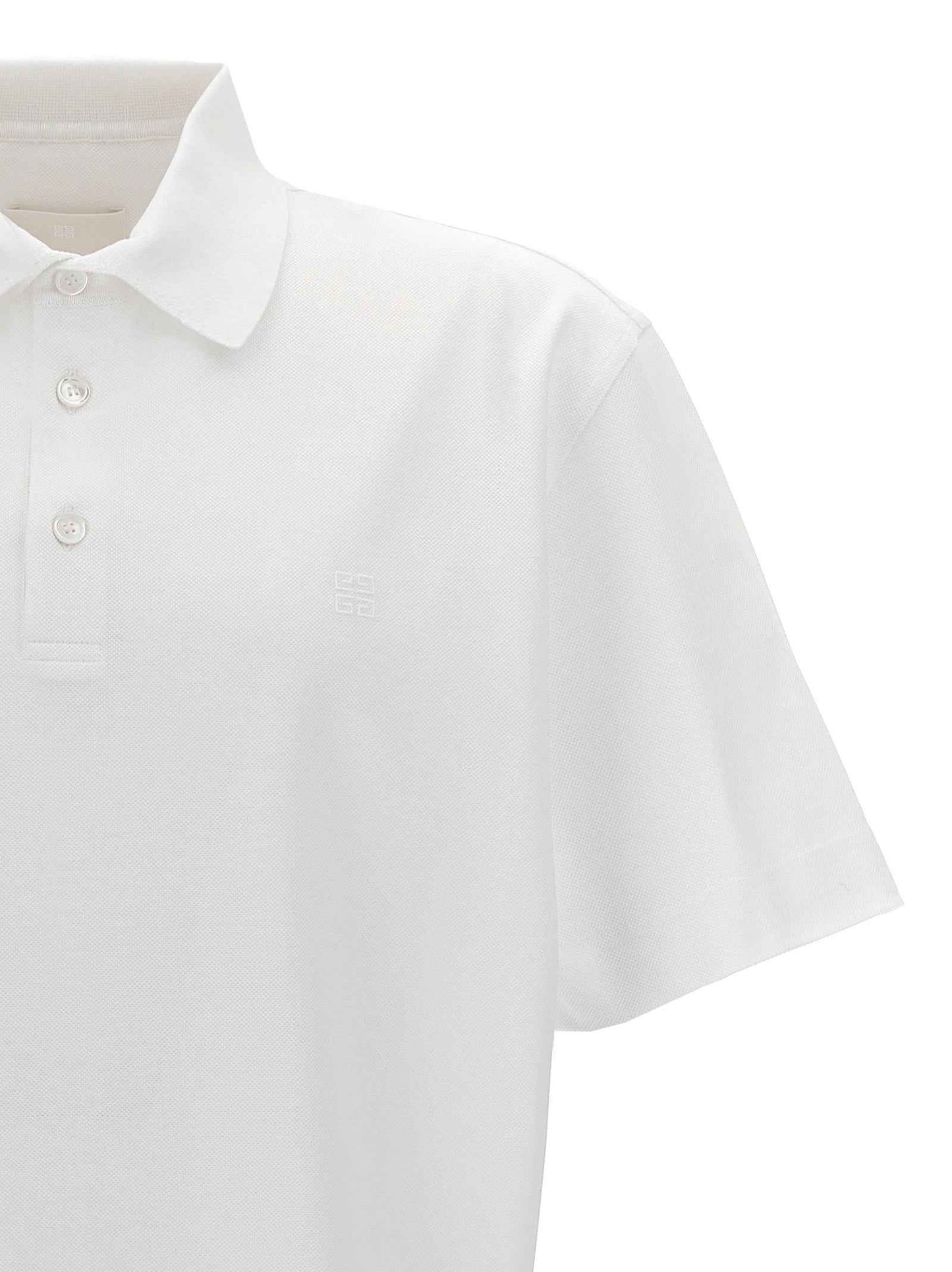 White Cotton Polo Shirt