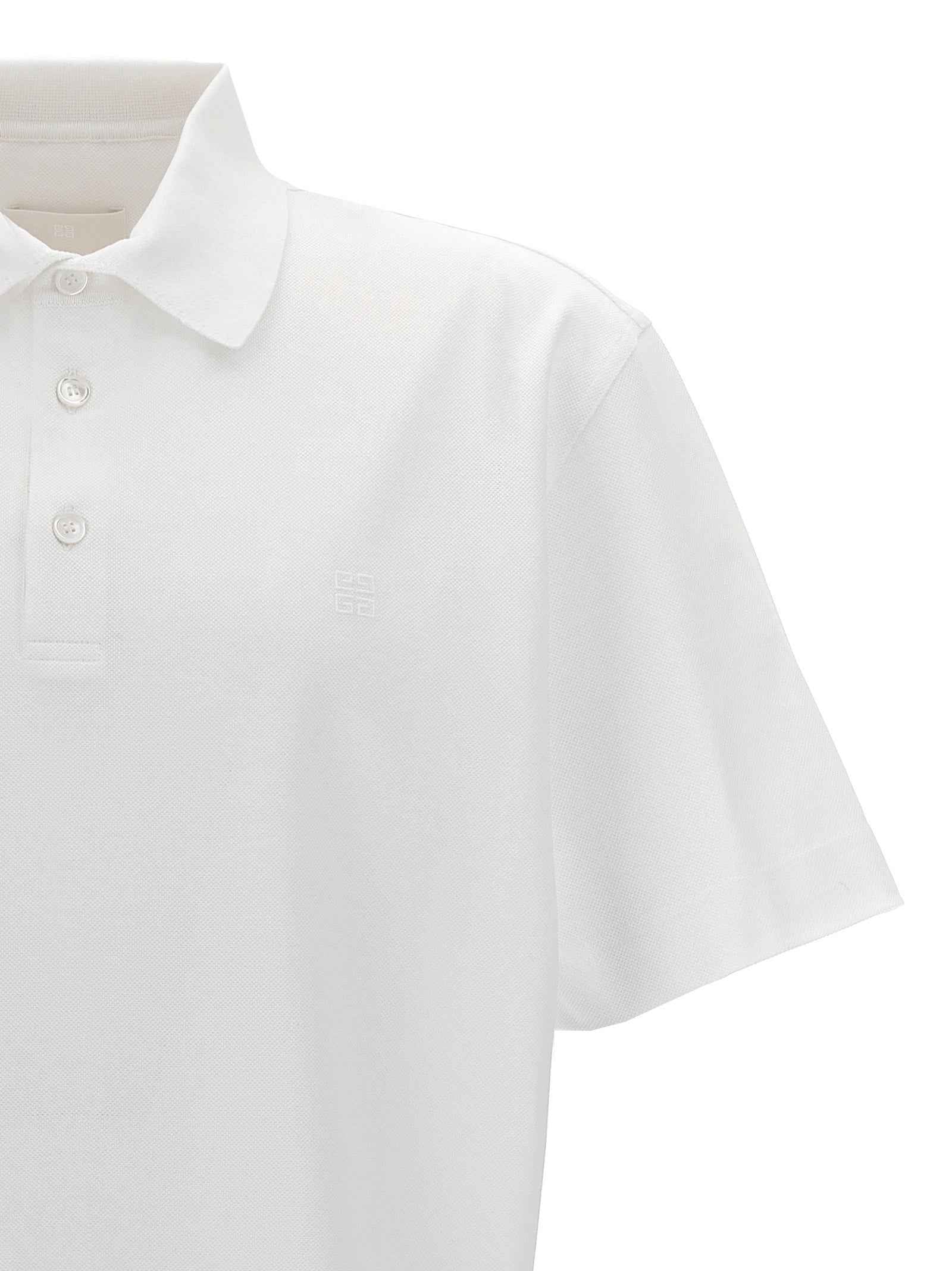 White Cotton Polo Shirt
