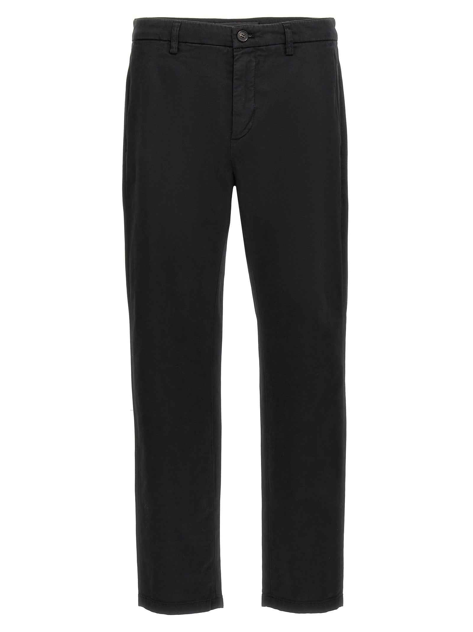 Black Cotton Casual Pants