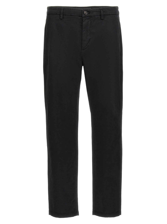 Black Cotton Casual Pants