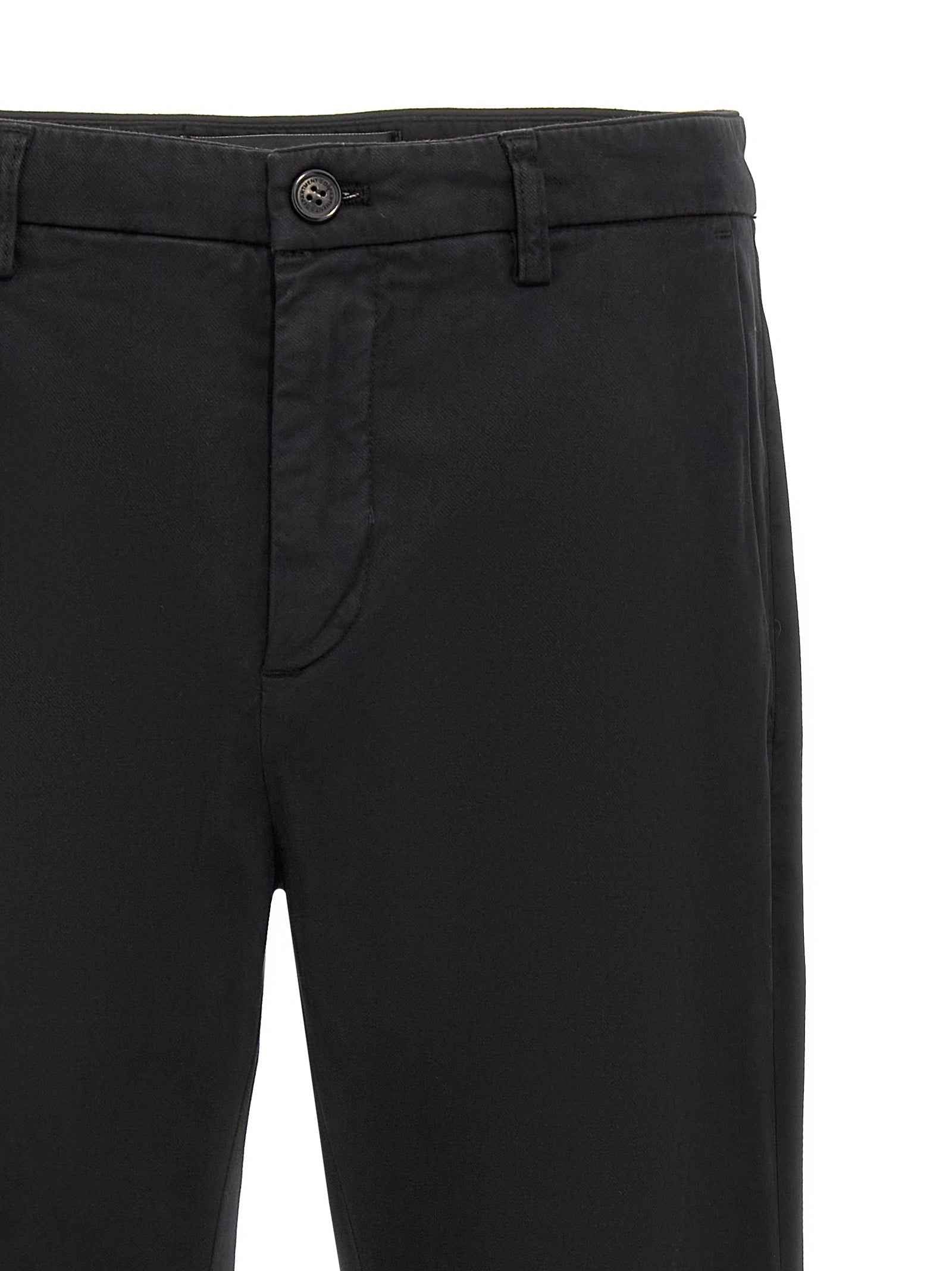 Black Cotton Casual Pants