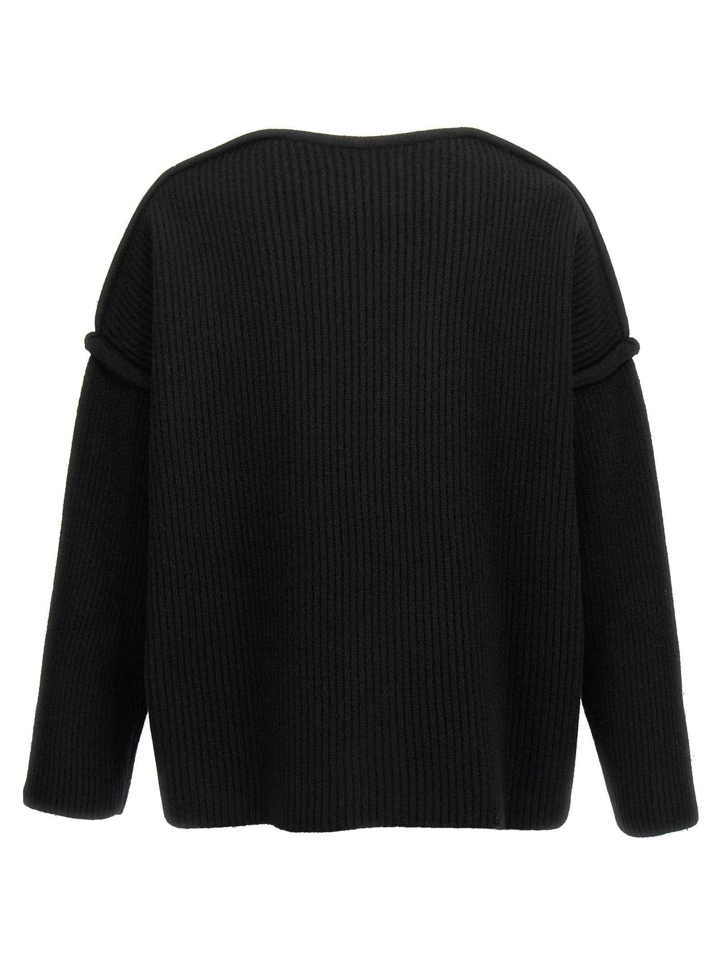 Black Wool Cardigan
