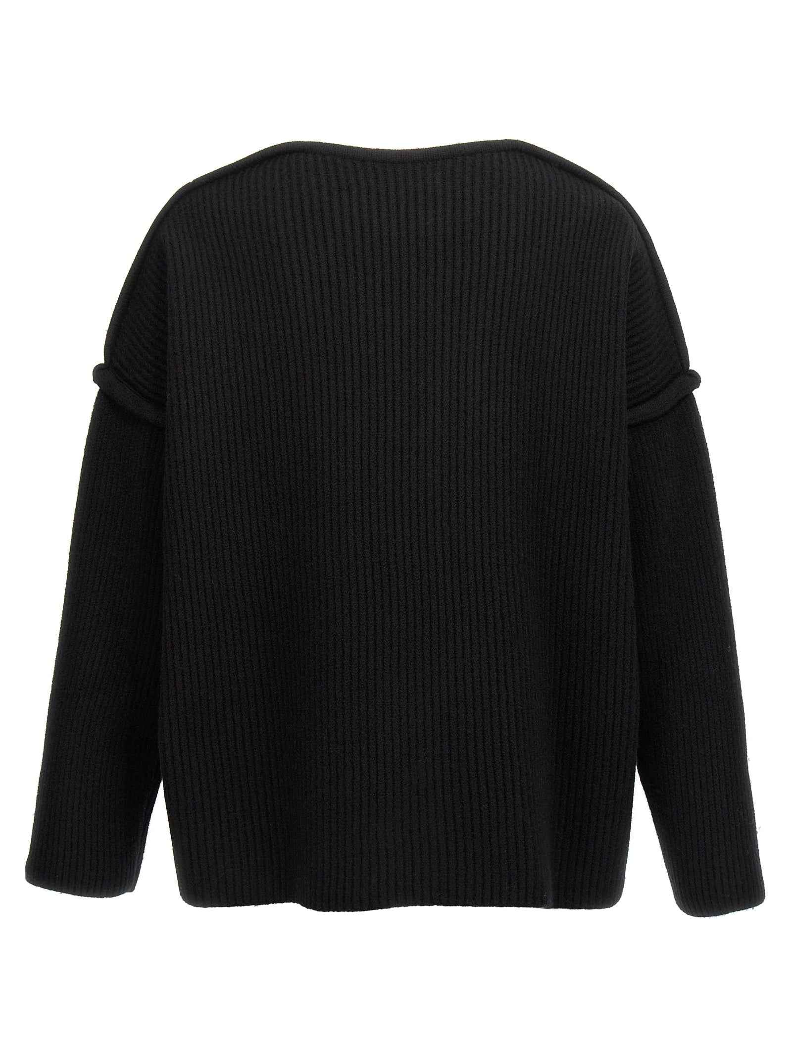 Black Wool Cardigan