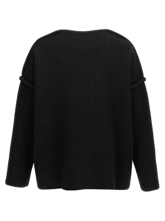 Black Wool Cardigan