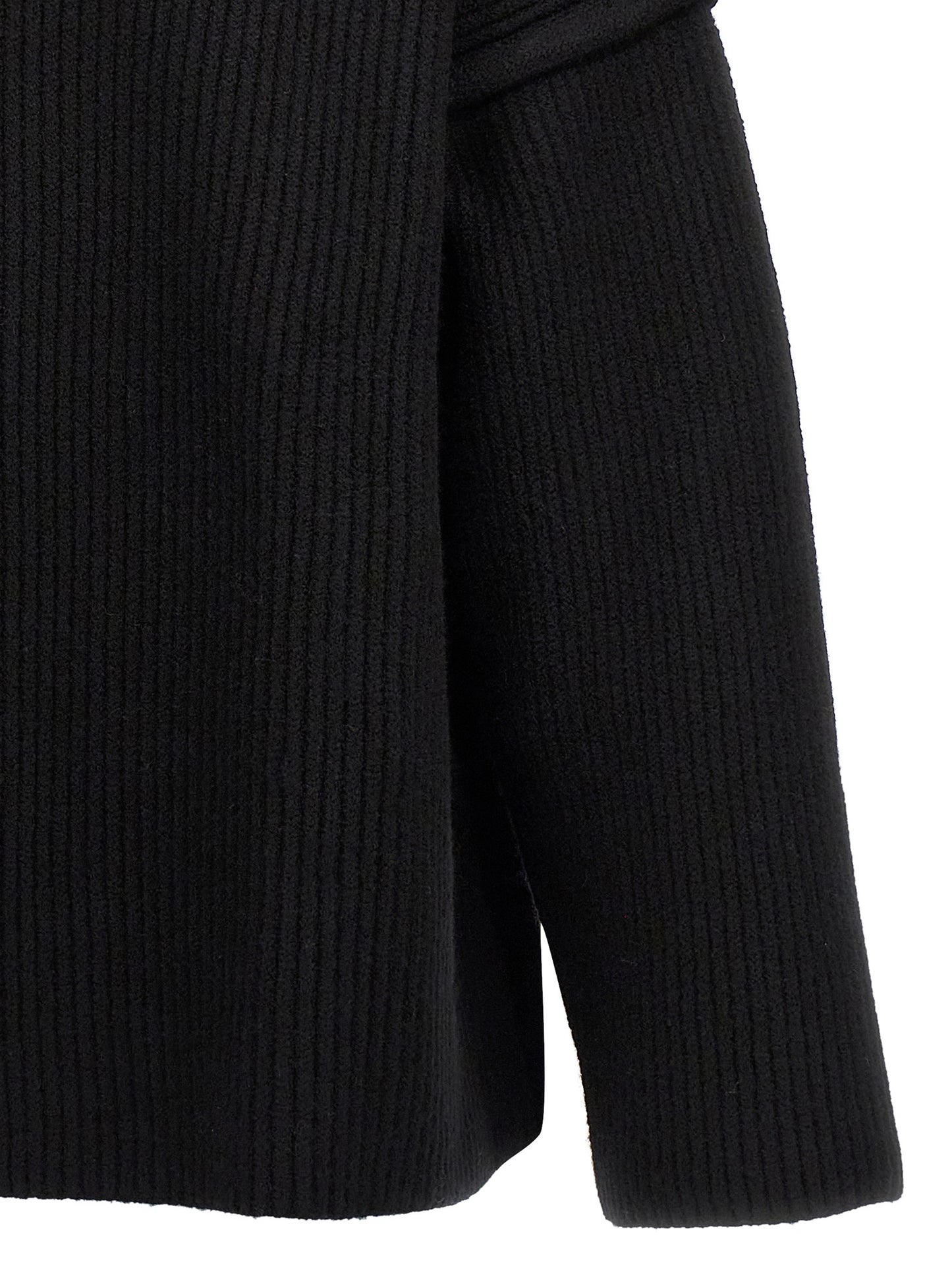 Black Wool Cardigan