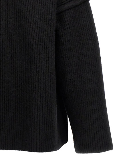 Black Wool Cardigan