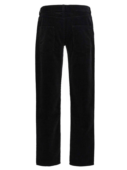 Black Cotton Casual Pants