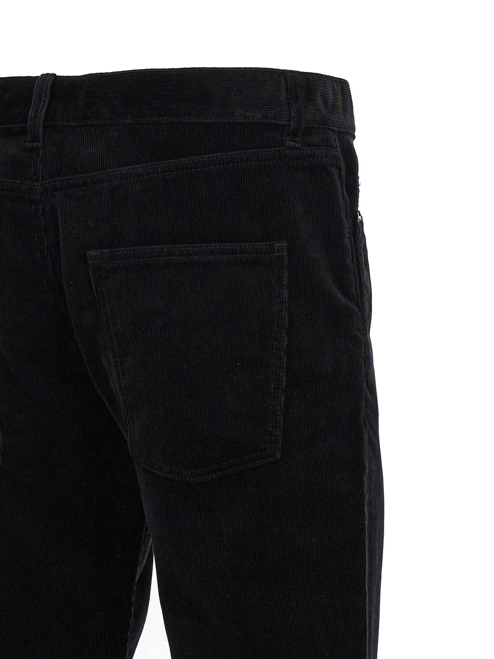 Black Cotton Casual Pants