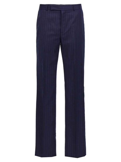 Blue Wool Dress Pants