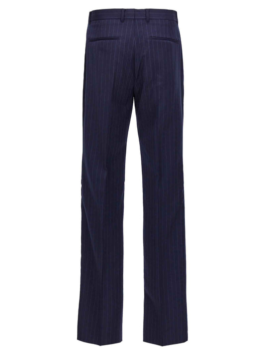 Blue Wool Dress Pants