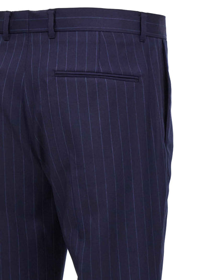 Blue Wool Dress Pants