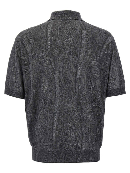 Multicolor Silk Polo Shirt