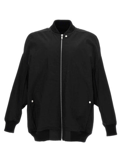 Black Nylon Bomber