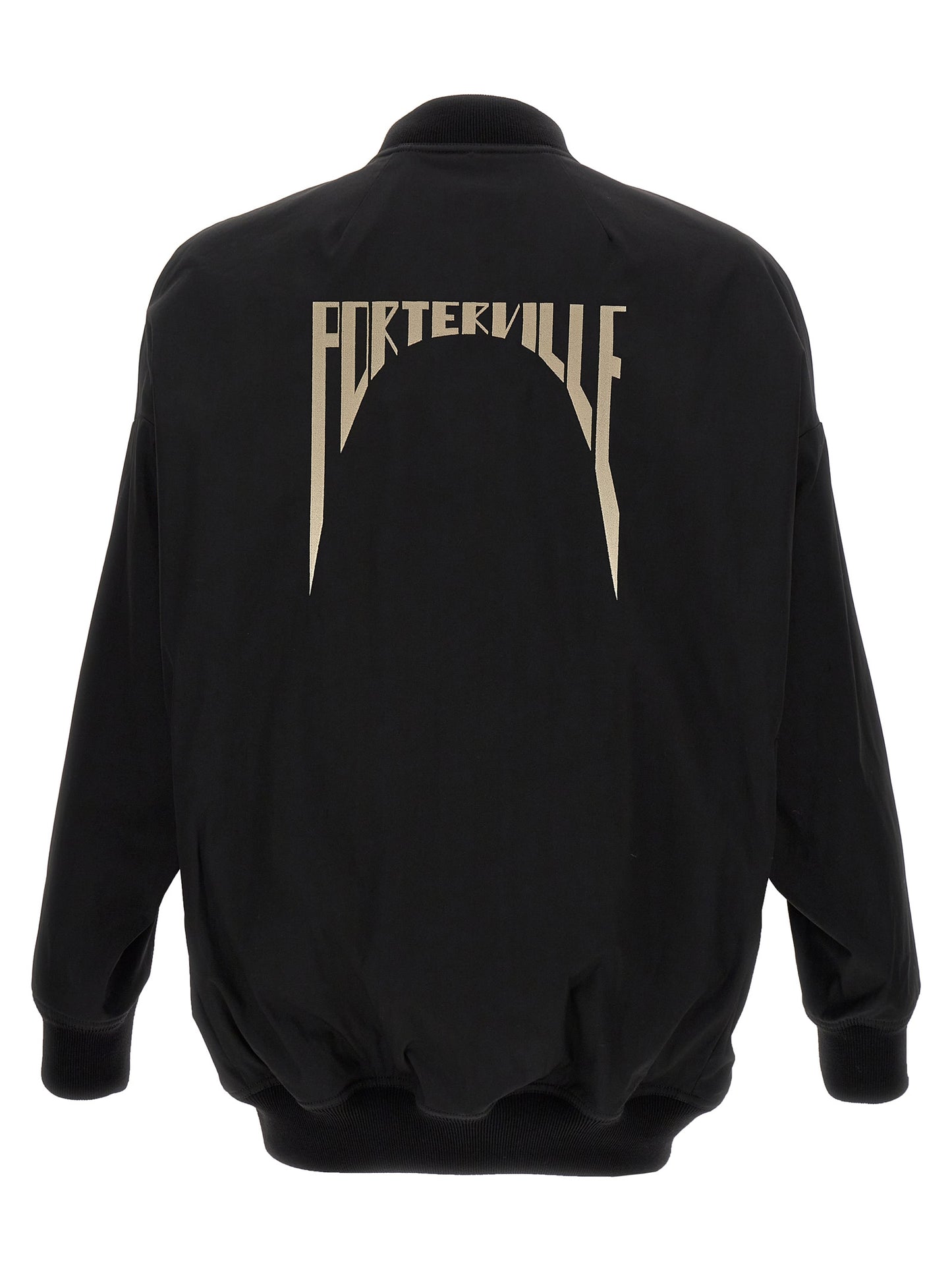 Black Nylon Bomber