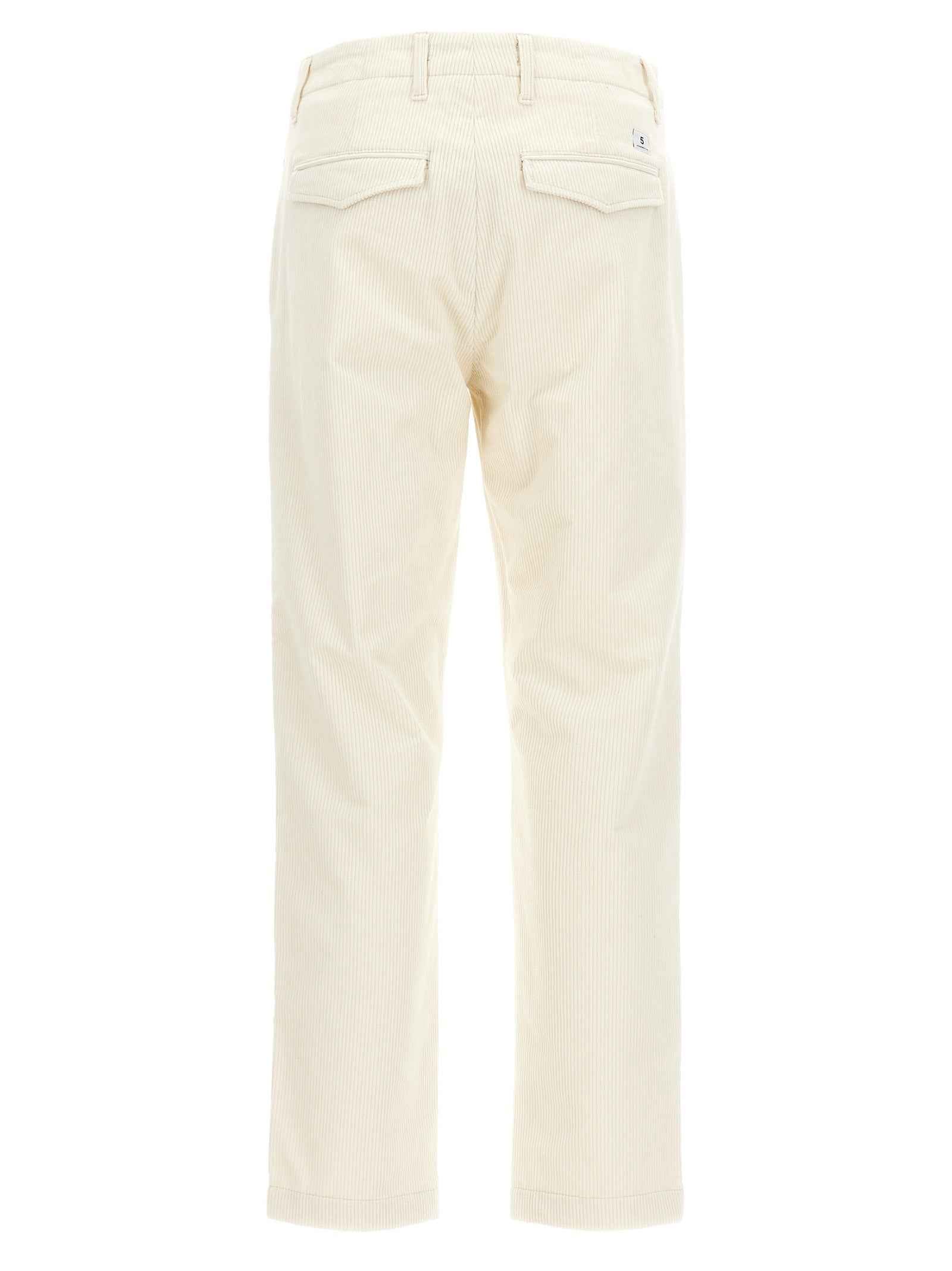 White Cotton Casual Pants