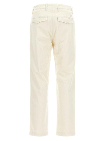 White Cotton Casual Pants