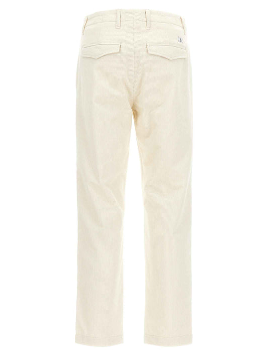 White Cotton Casual Pants