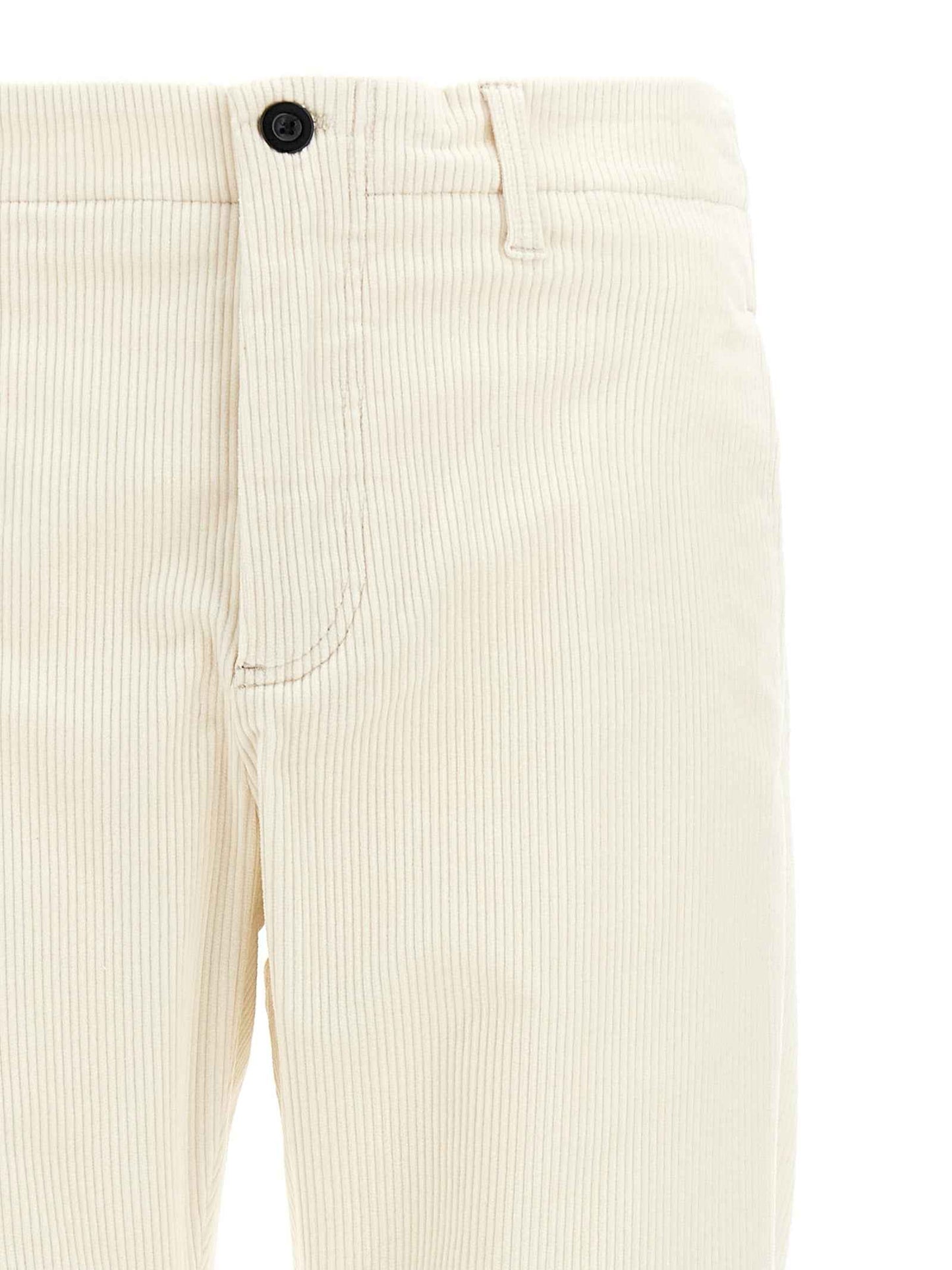 White Cotton Casual Pants