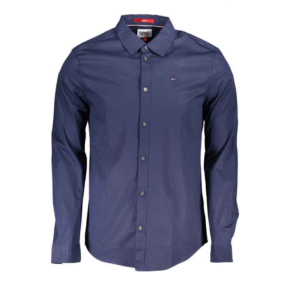 Blue Cotton Mens Shirt