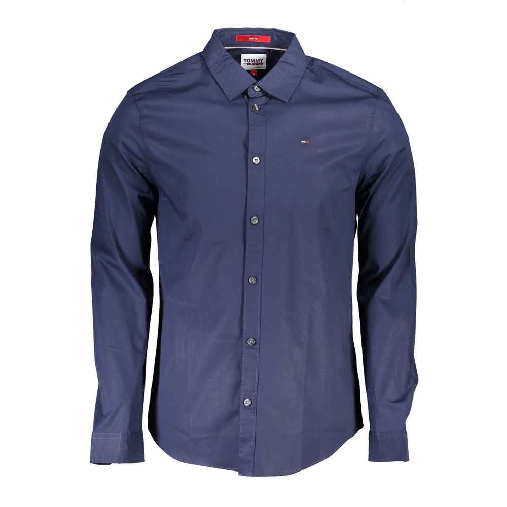 Blue Cotton Mens Shirt