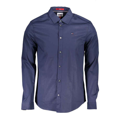 Blue Cotton Mens Shirt