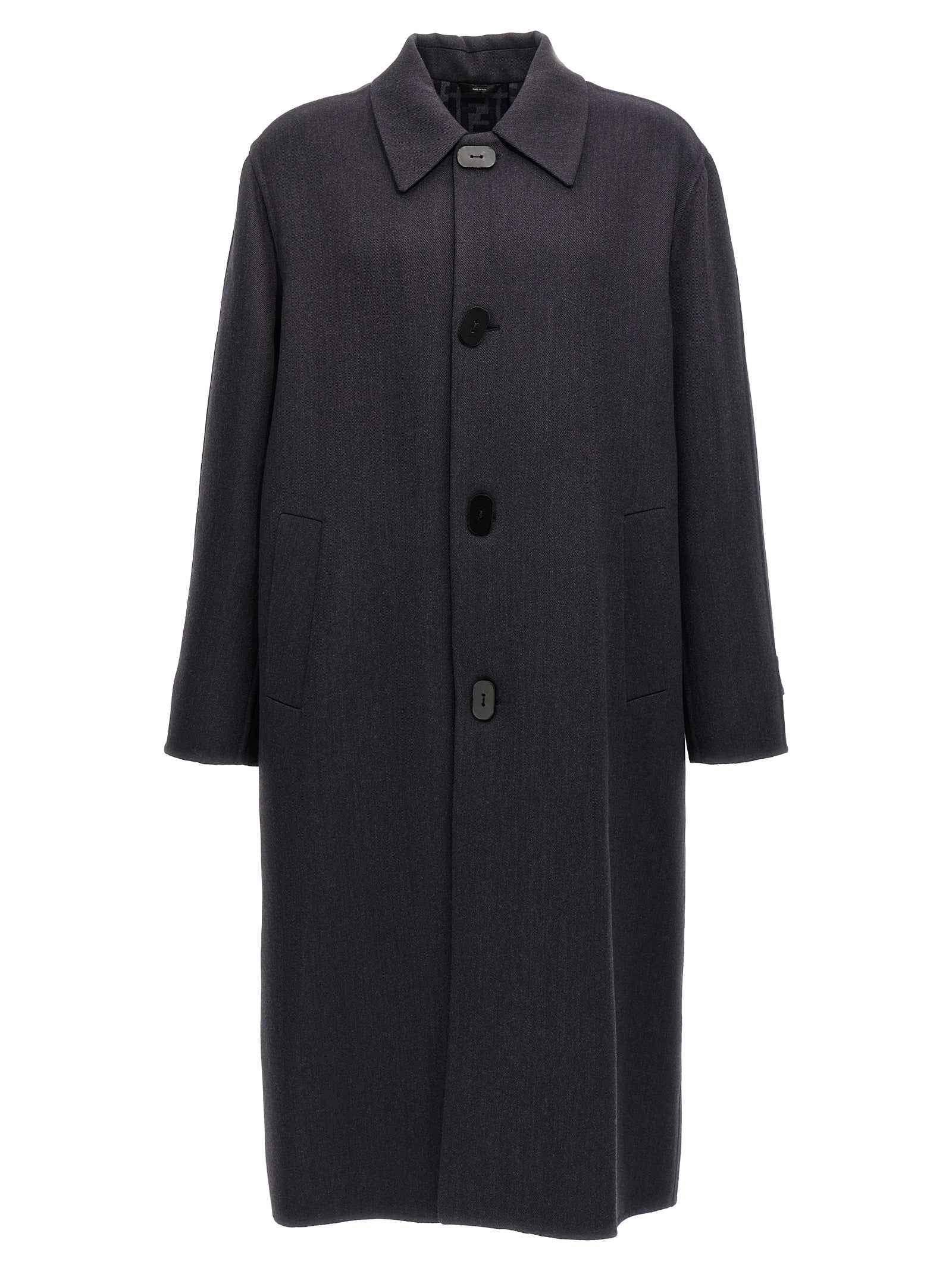 Blue Virgin Wool Coat