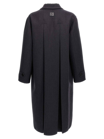 Blue Virgin Wool Coat