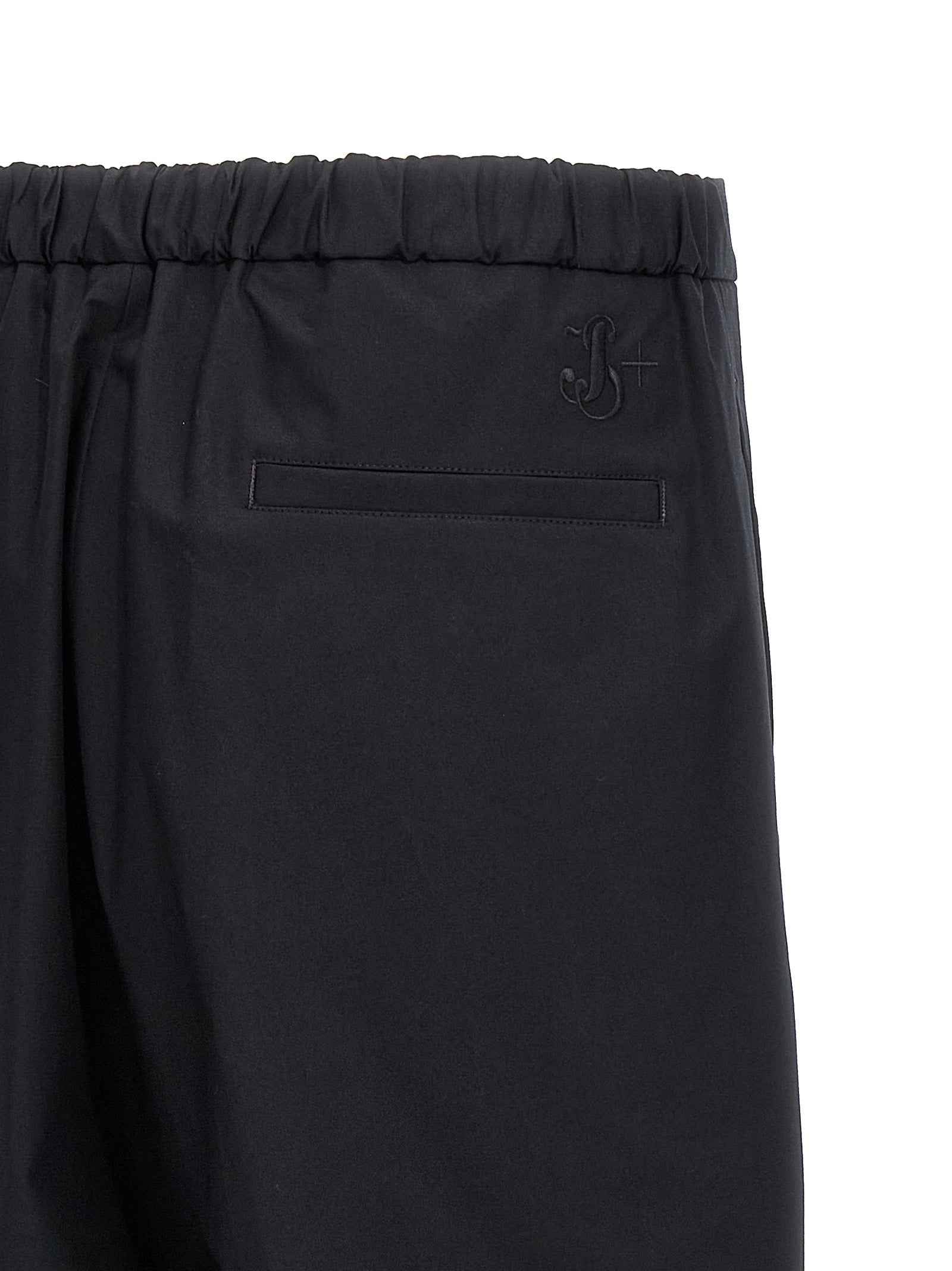 Blue Cotton Casual Pants