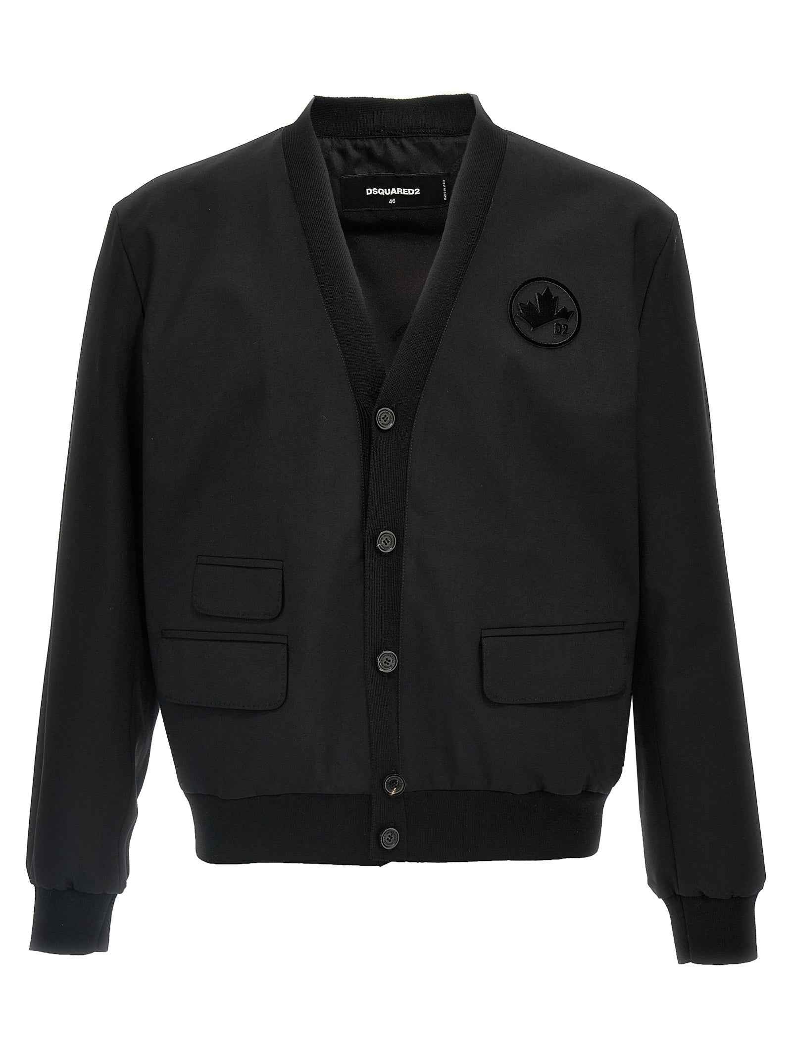 Black Wool Cardigan