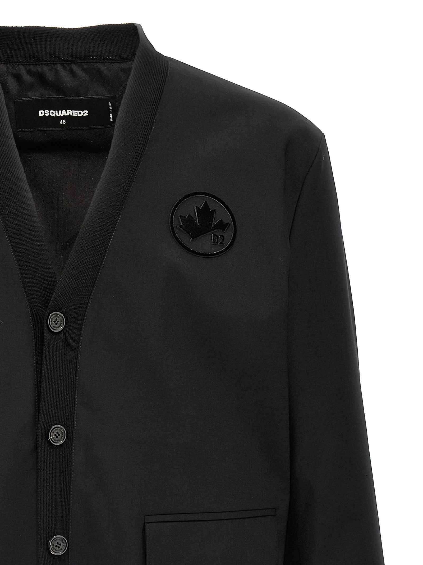 Black Wool Cardigan