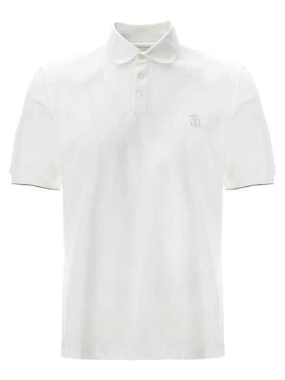White Cotton Polo Shirt