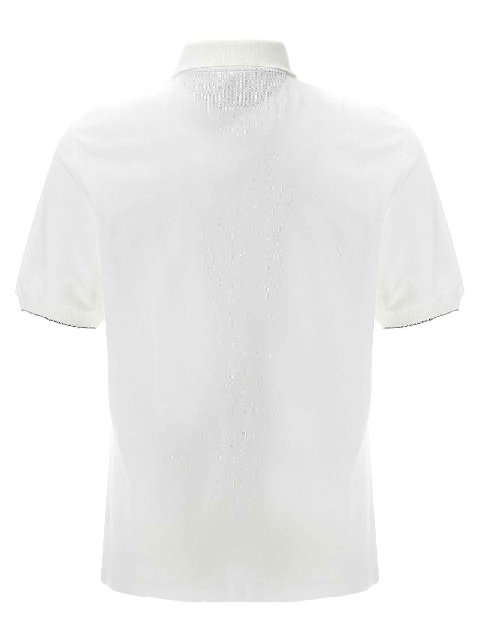 White Cotton Polo Shirt