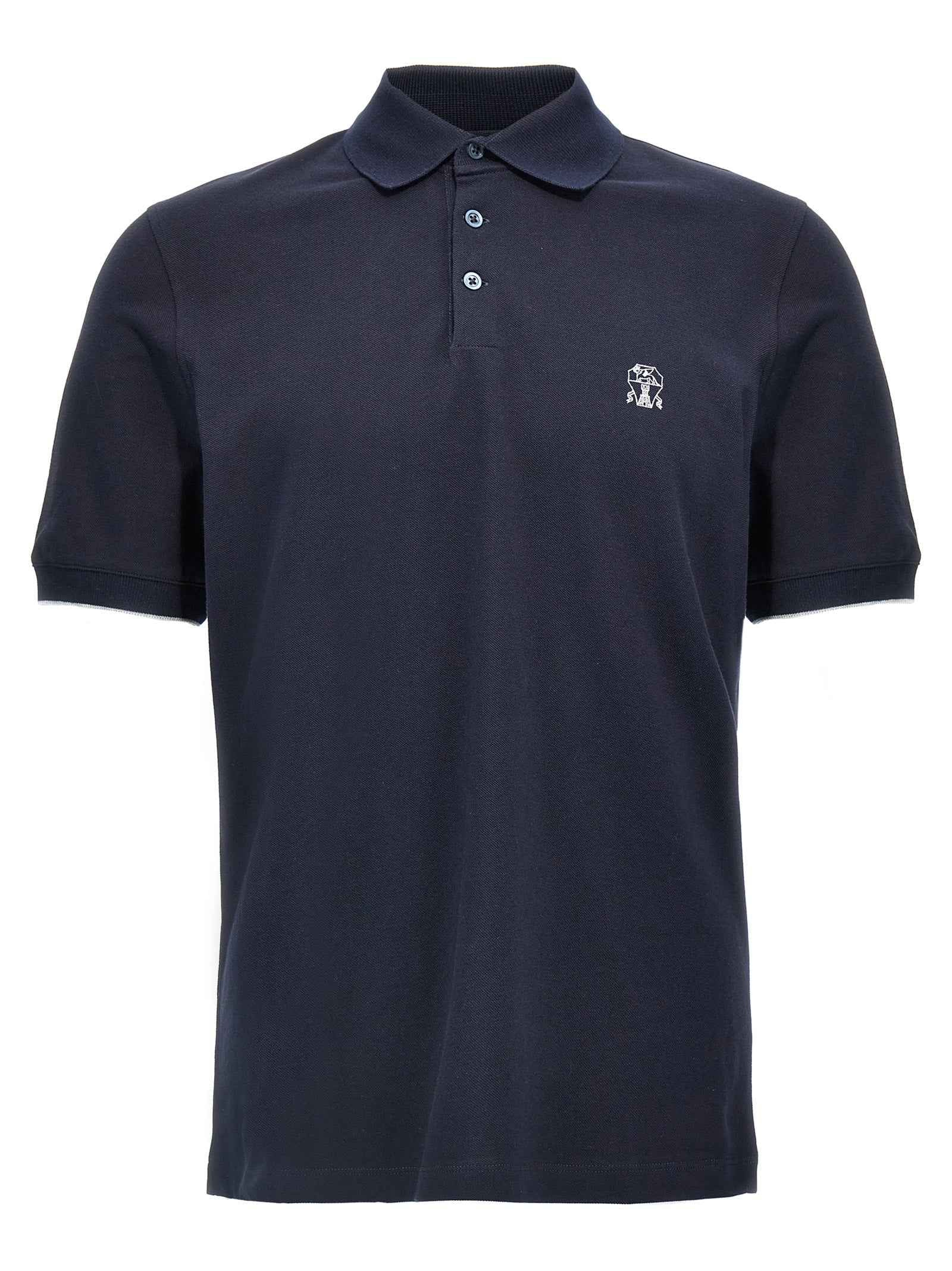 Blue Cotton Polo Shirt