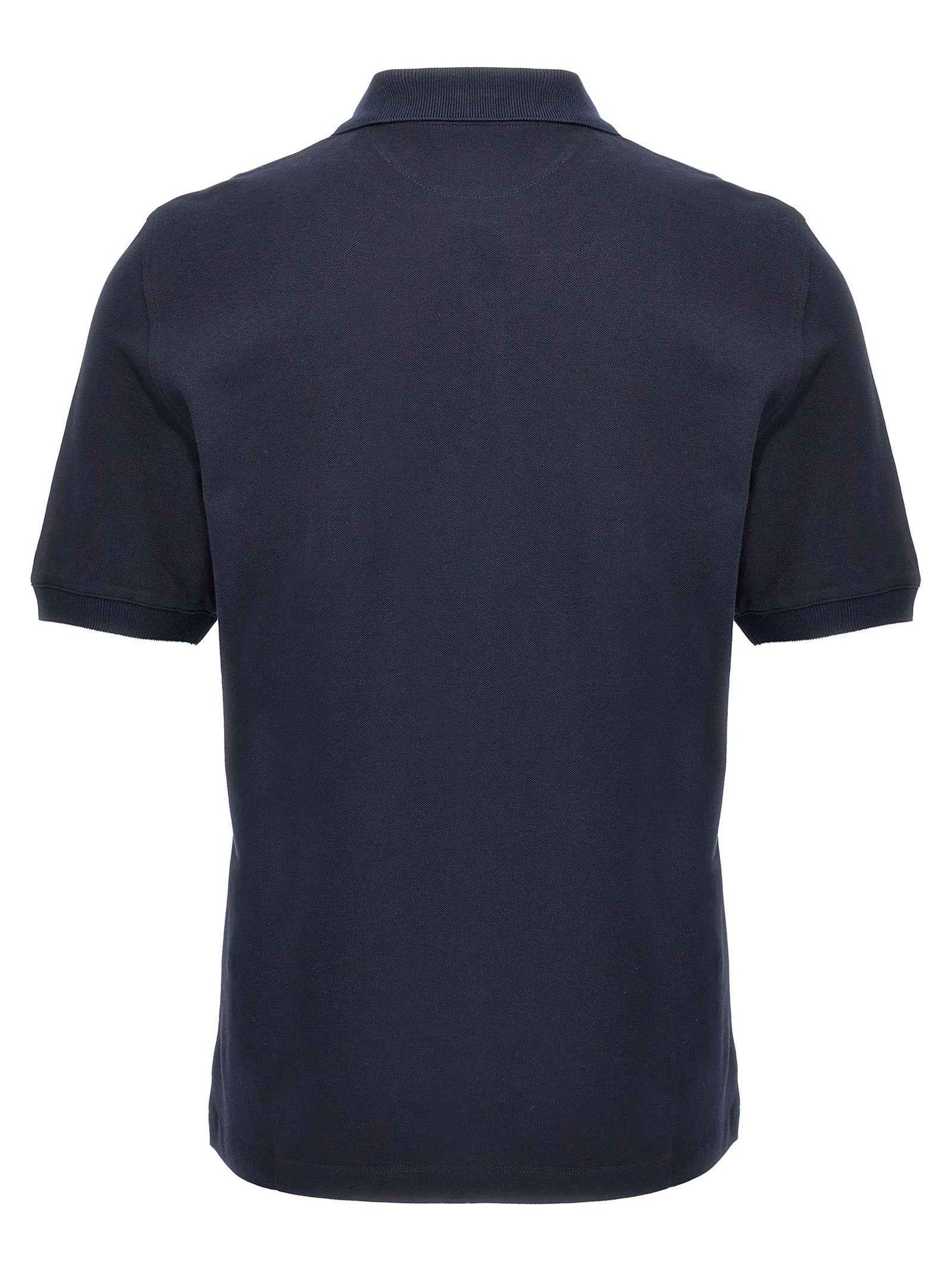 Blue Cotton Polo Shirt