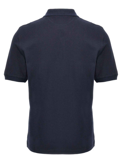Blue Cotton Polo Shirt