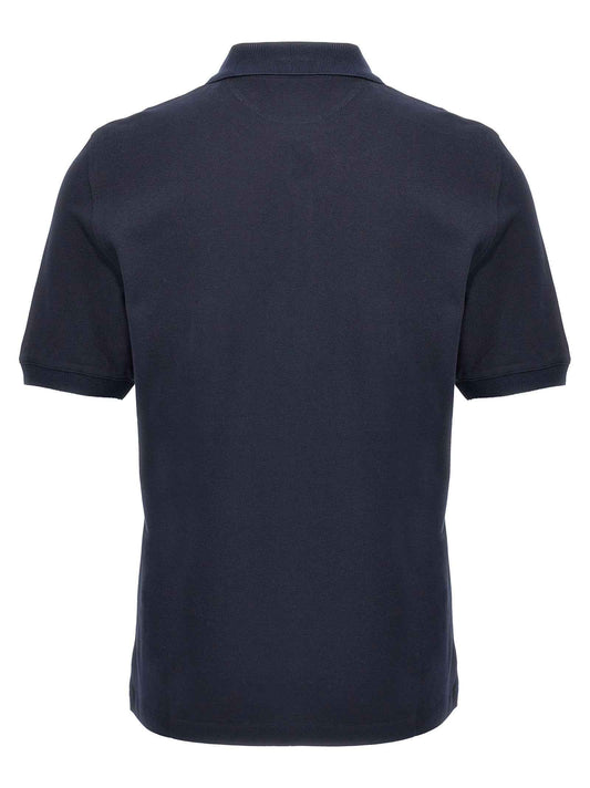 Blue Cotton Polo Shirt
