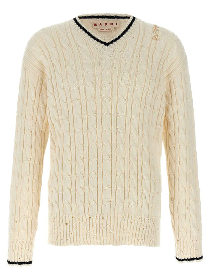 White Cotton Cardigan
