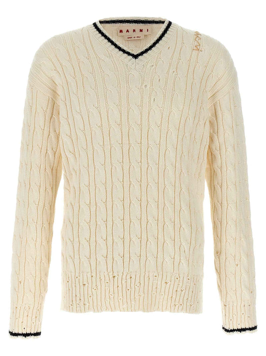 White Cotton Cardigan