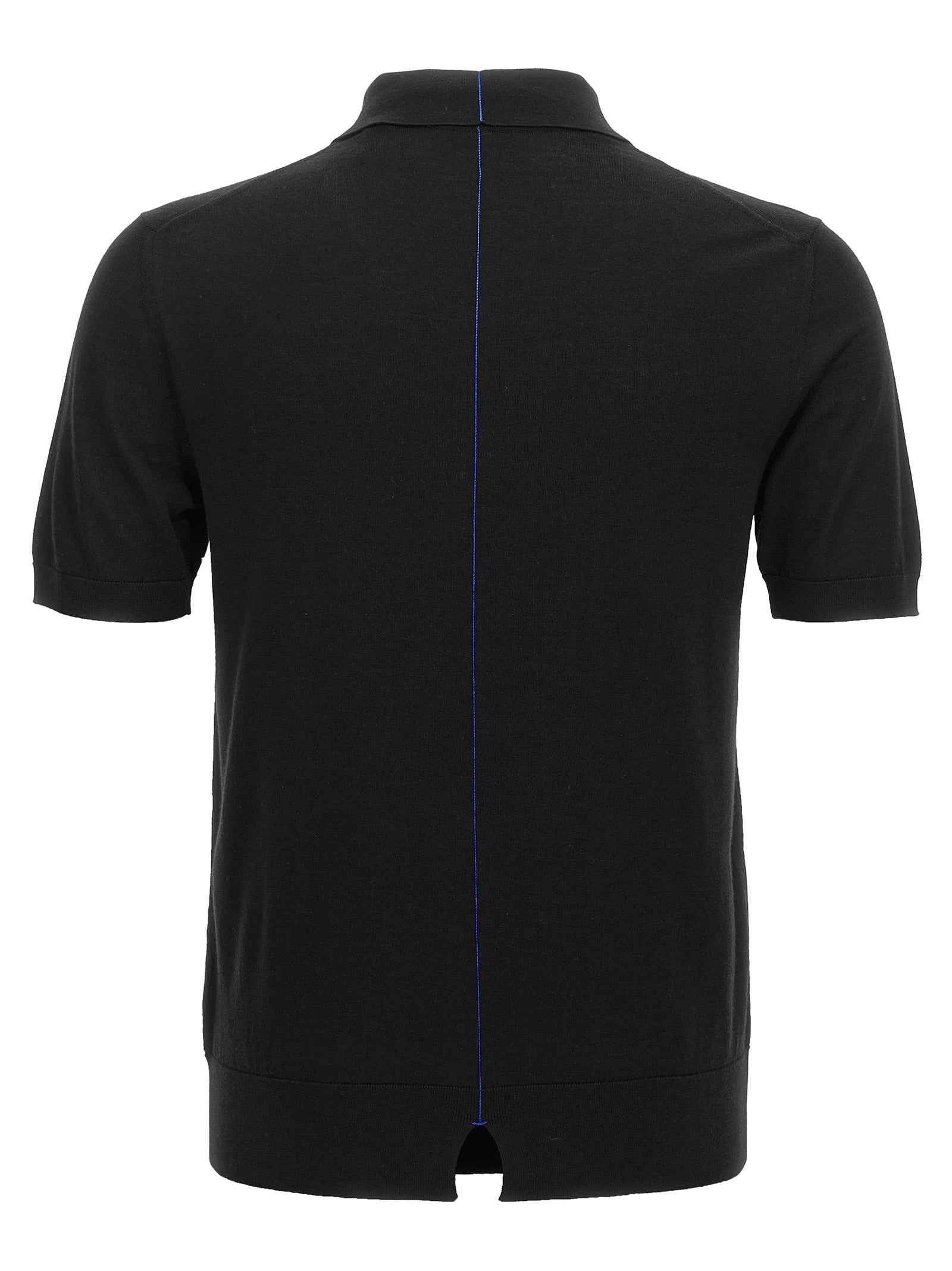 Black Wool Polo Shirt