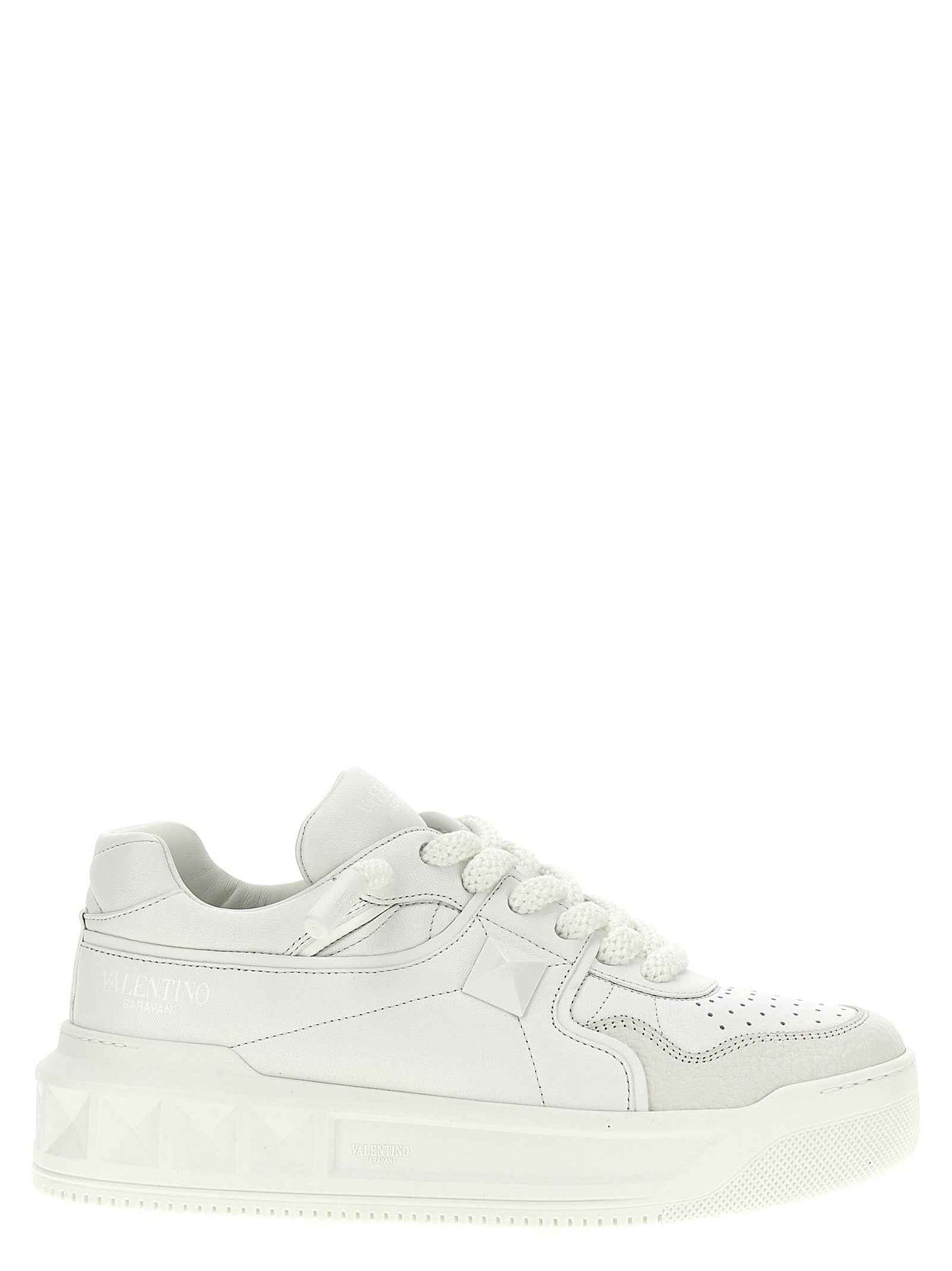 White Calfskin Chunky Sneakers