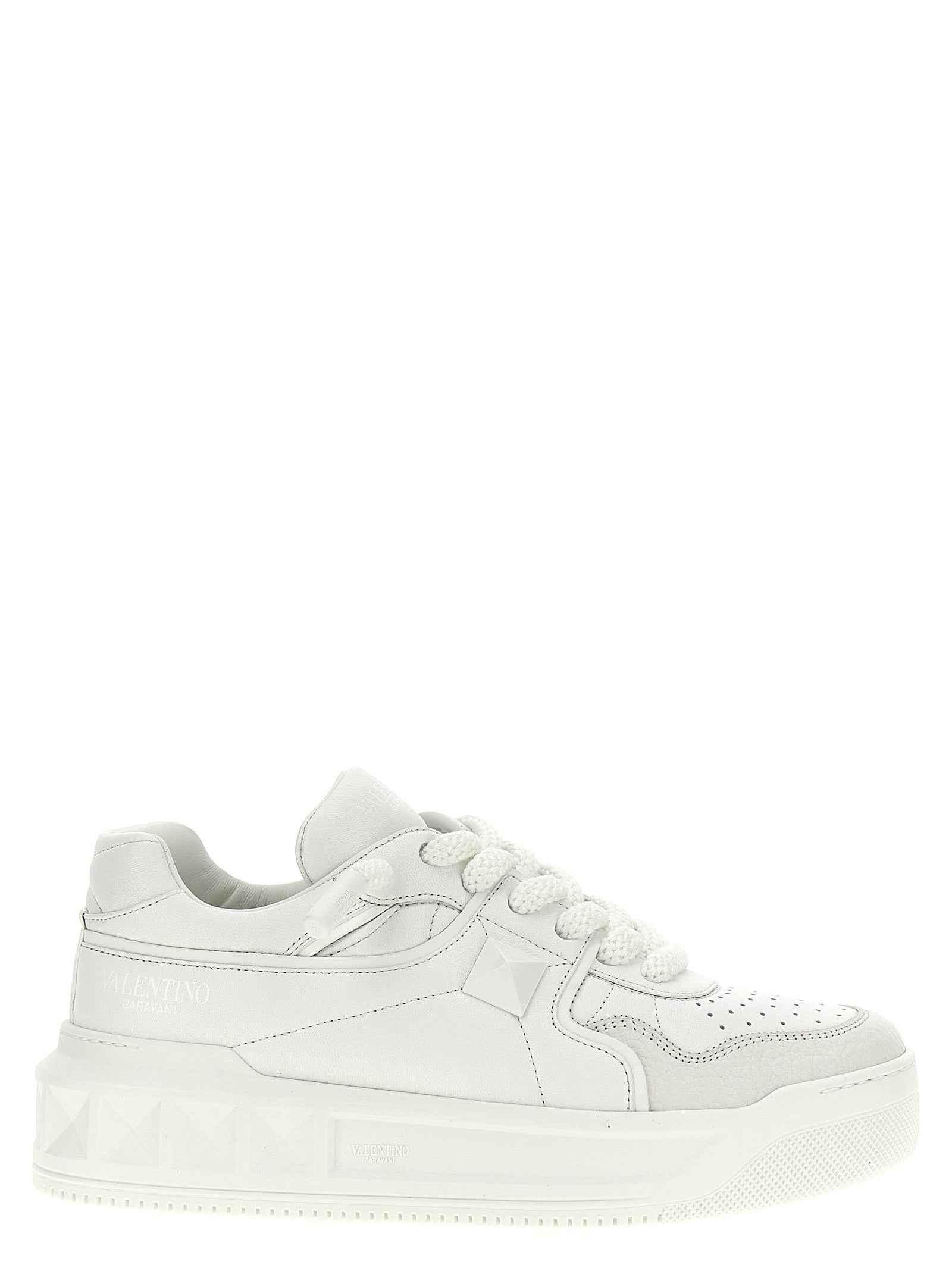 White Calfskin Chunky Sneakers