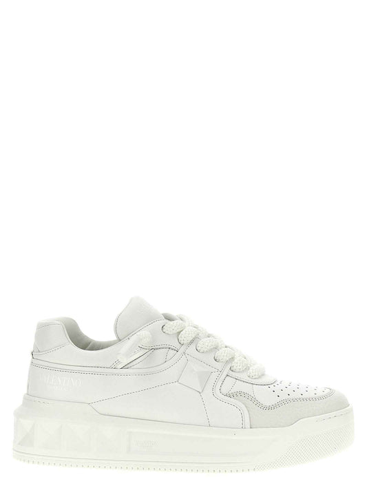 White Calfskin Chunky Sneakers