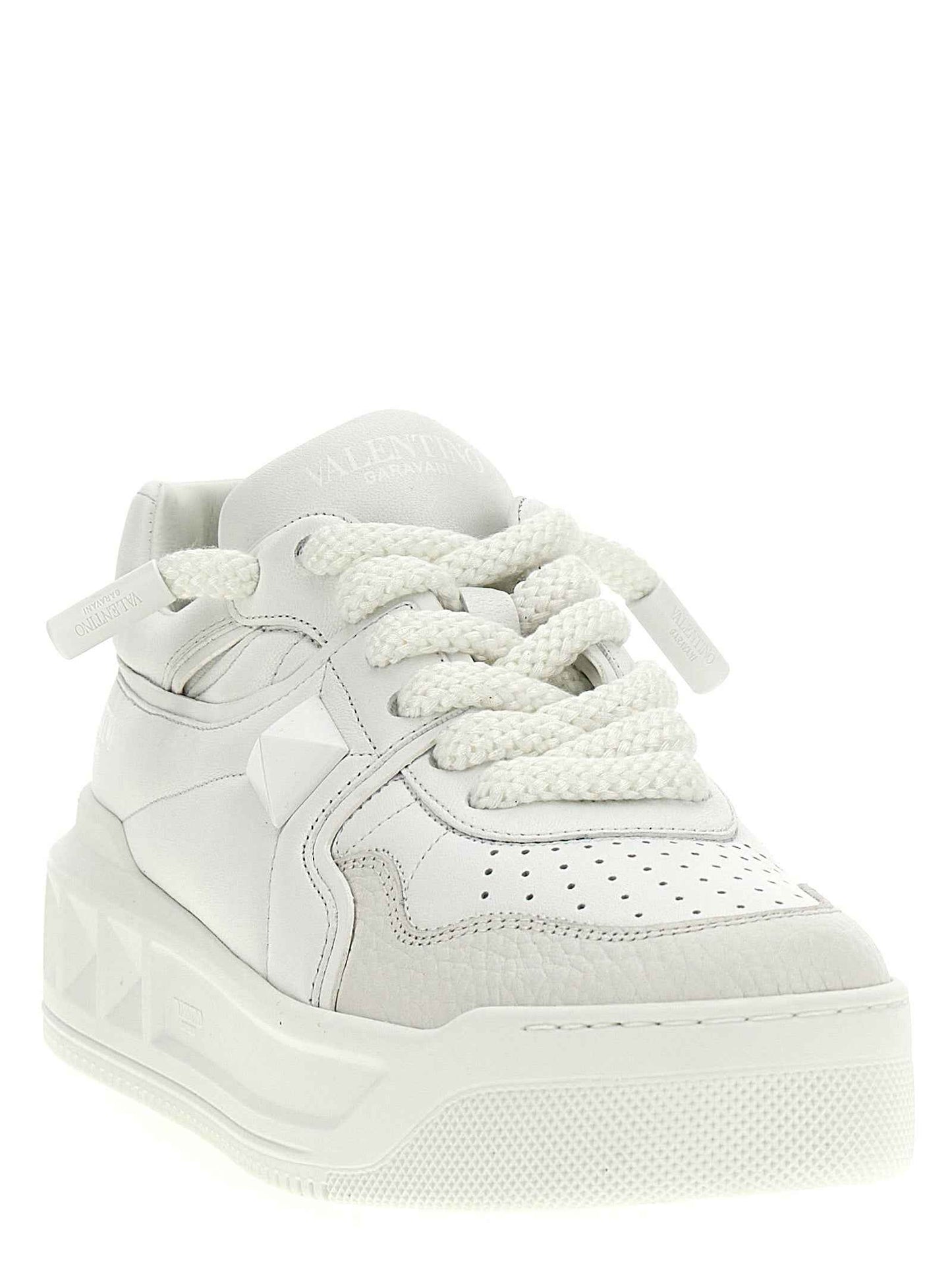 White Calfskin Chunky Sneakers