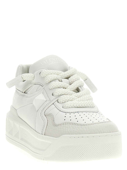 White Calfskin Chunky Sneakers
