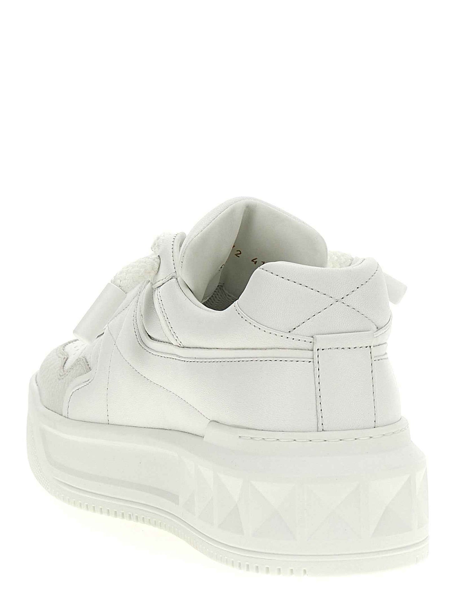 White Calfskin Chunky Sneakers