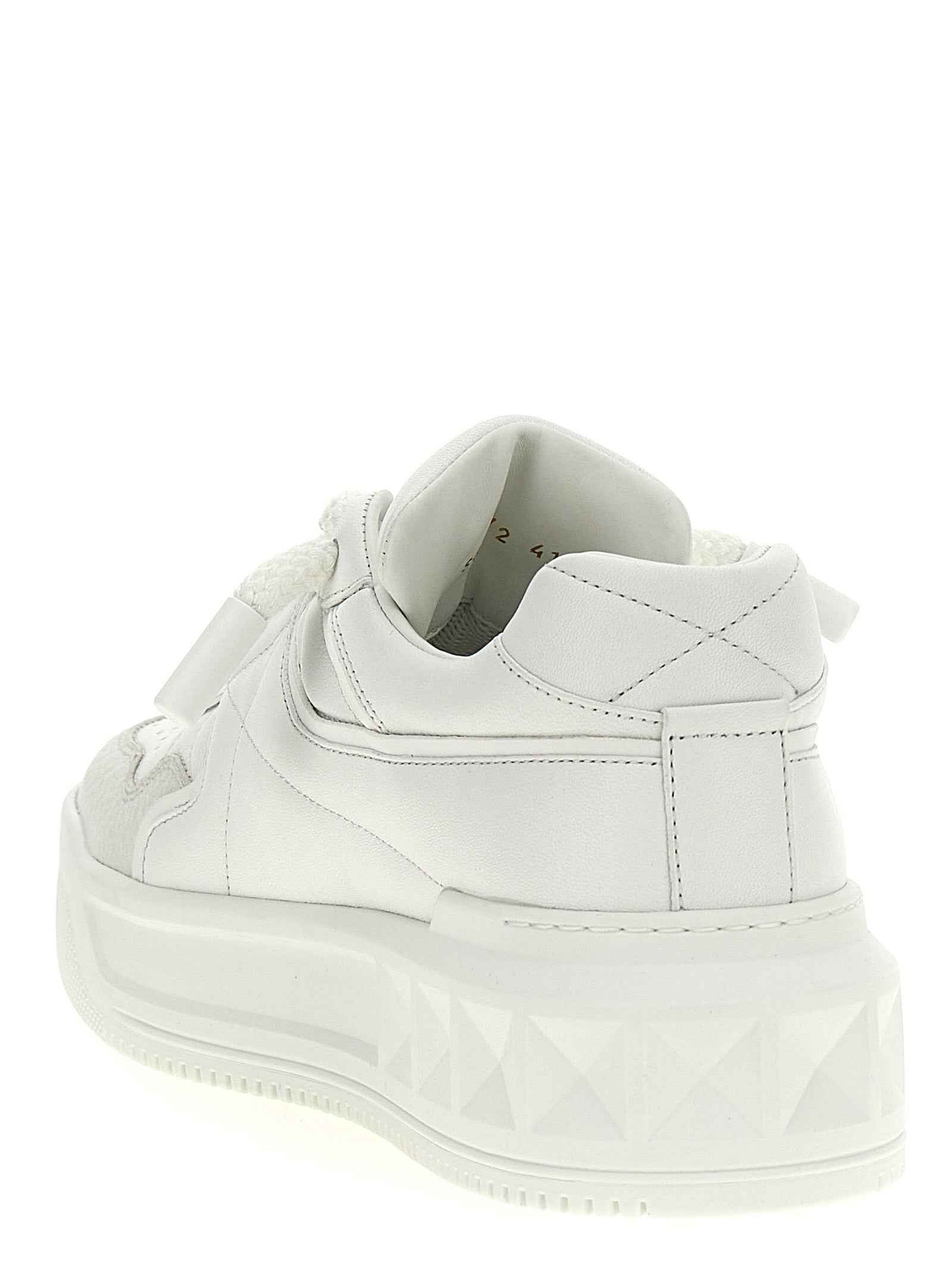 White Calfskin Chunky Sneakers