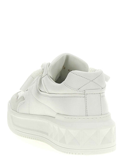 White Calfskin Chunky Sneakers